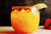 This is a picture of a mango based cocktail as it appears on http://www.jozutravel.com